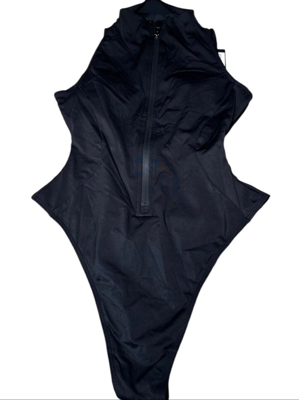TA3 Sleeveless Surfy Thong One Piece Swimsuit Black Nwt XS Regular/Long